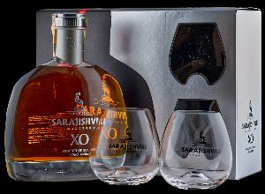 Sarajishvili XO 40% 0,7L (dárkové balení s 2 skleničkami)