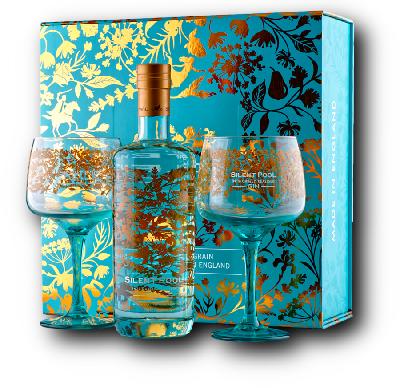 Silent Pool Gin 43% 0,7L (dárkové balení s 2 skleničkami)