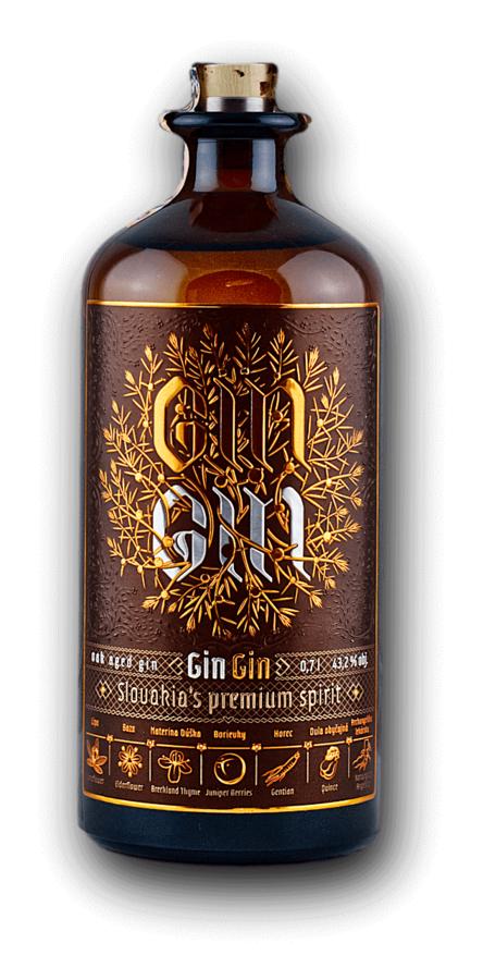 Gin Oak Aged 43,2% 0,7L – řemeslný gin z Pálenice vo Vtáčom údolí