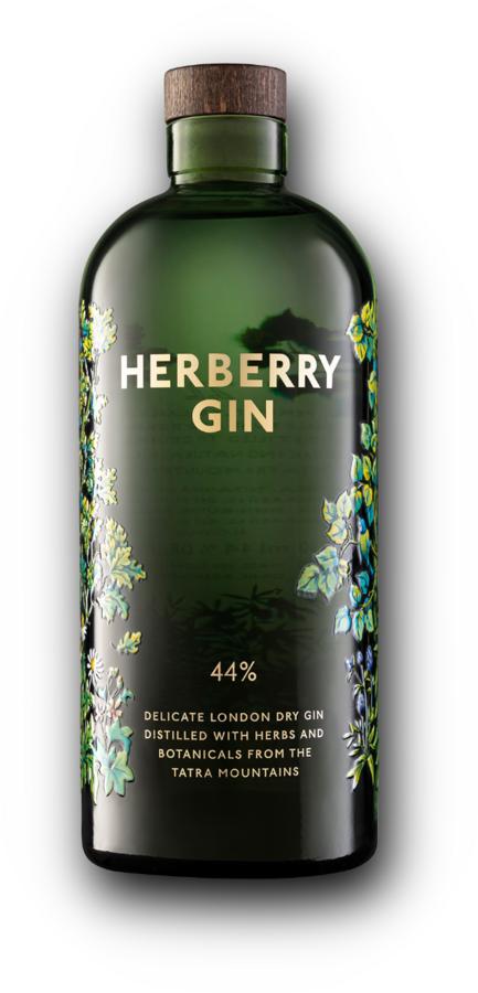 Herberry Gin 44% 0,7L – vakuově destilovaný s 22 tatranské byliny