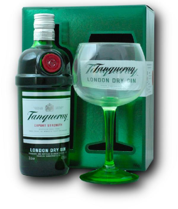 Tanqueray London Dry Gin 43,1% 0,7 l + sklenička – dárkové balení