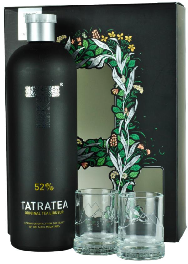 Tatratea Original 52% 0,7l – dárkové balení s 2 skleničkami