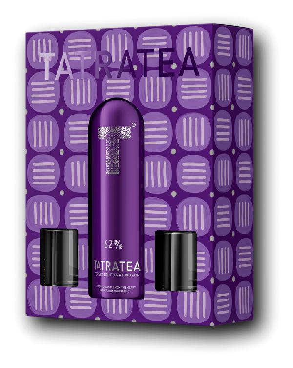 Tatratea Forest Fruit 62% 0,7 l – dárk. balení se 2 skleničkami