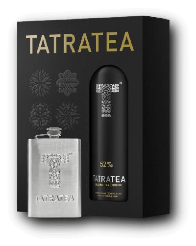 Tatratea Original 52% 0,7L (dárkové balení s ploskačkou)