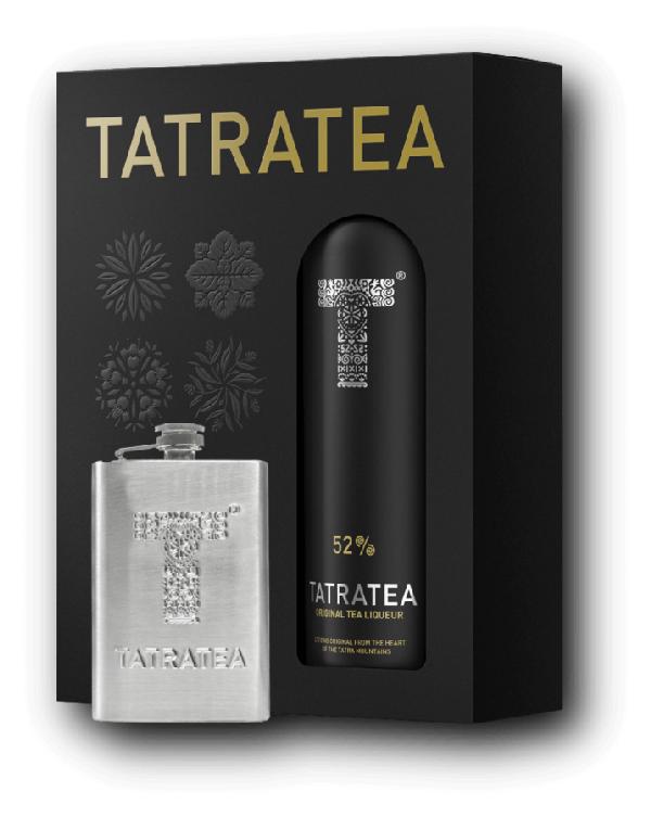 Tatratea Original 52% 0,7L (dárkové balení s ploskačkou)