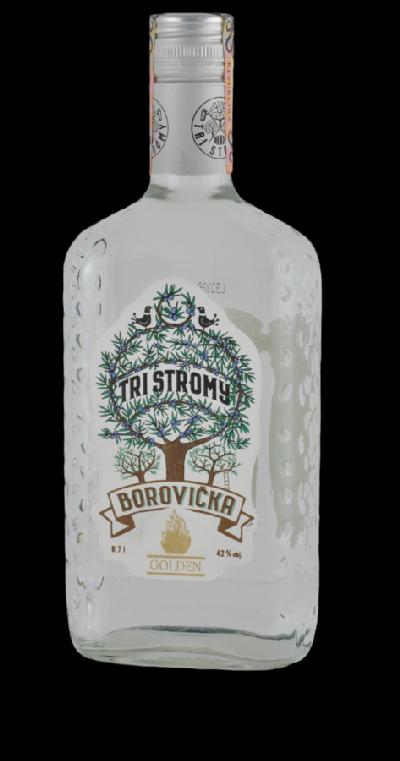 Golden Tri Stromy Borovička 42% 0,7L (holá láhev)