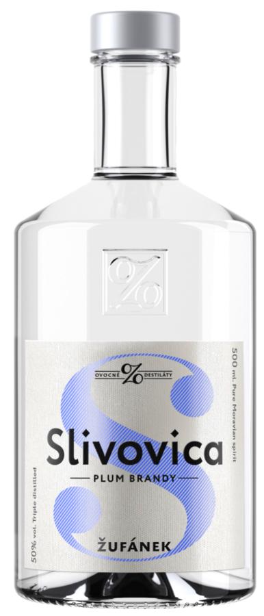 Žufánek Slivovica 50% 0,5l (holá láhev)