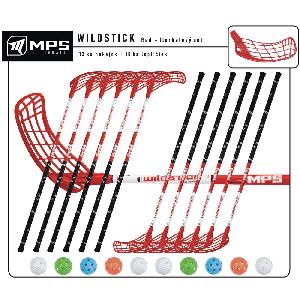 Set MPS Wildstick 28 Red (12 hokejek) 10x levá / 2x pravá