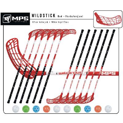 Set MPS Wildstick 28 Red (12 hokejek) 6x levá / 6x pravá