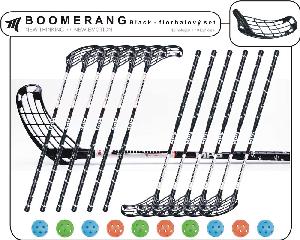 Set MPS Boomerang Black (12 hokejek) 10x levá / 2x pravá