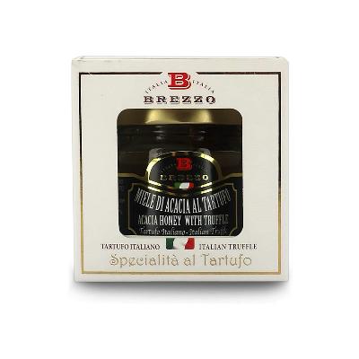 Akátový med s kousky černého lanýže, 100 g - v dárkové krabičce  (Lanýžový med)