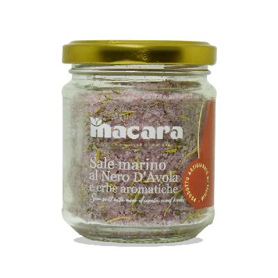 Mořská Sicilská sůl s vínem Nero d'Avola a bylinkami, 300 g