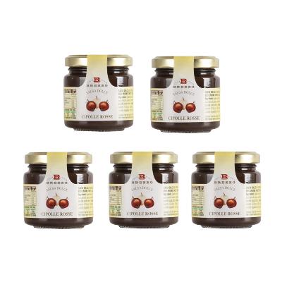 Čatní z červené cibule Brezzo, 5× 110 g – italská delikatesa