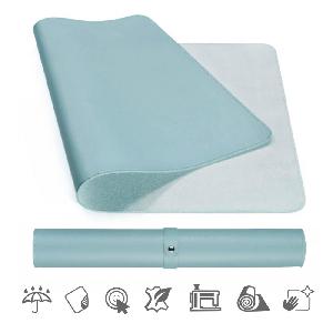 Podložka pod myš a klávesnici MOSH eco kůže, nebesky modrá (S,M,L) Large (90 x 45 cm)