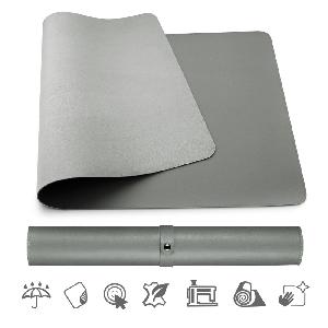 Podložka pod myš a klávesnici MOSH eco kůže, tmavě šedá, 90 x 45 cm Large (90 x 45 cm)