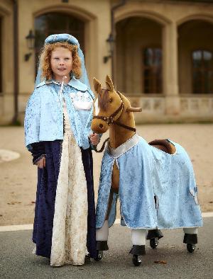 Kabátek a závoj pro princeznu M - světle modrá