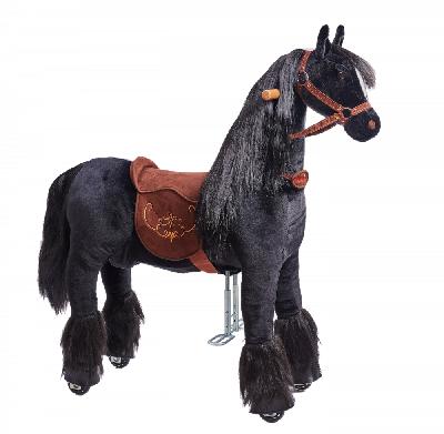 Mechanický jezdící kůň Ponnie Ebony M – celočerné provedení