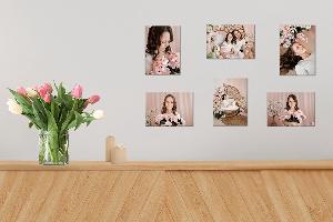 Fotoobrazy sada 6 kusů 15x10 cm z vlastních fotografií, Plátno Recycled Satin Canvas, 330g/m²