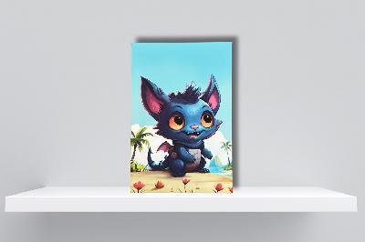 Hotový fotoobraz 60x40 cm s netopýrkem Fotikem, Plátno Recycled Satin Canvas, 330g/m²