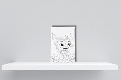 Omalovánka 30x20 cm s netopýrkem Fotikem na plátně, Plátno 100% polyester: 240g/m²