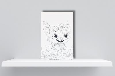 Omalovánka 60x40 cm s netopýrkem Fotikem na plátně, Plátno 100% polyester: 240g/m²