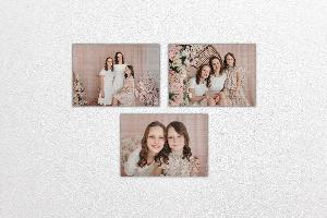 Tisk na dřevo sada 3 kusů 15x10 cm z vlastních fotografií, Bukové dřevo, Včetně stojánku