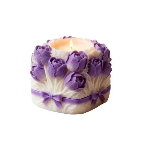 Silikonová forma na svíčku tulipány
