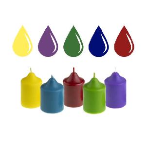 Sada tekutých barev na svíčky - 5x10ml