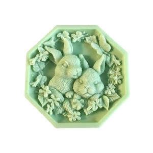 Silikonová forma na mýdlo dva králíčci