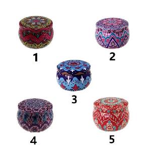 Plechová dóza na svíčky pr. 7x5cm 4