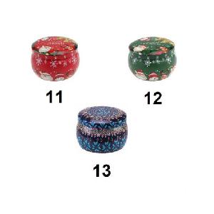 Plechová dóza na svíčky pr. 7x5cm 12