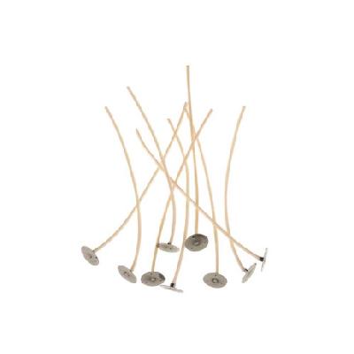 Povoskovaný bavlněný knot na svíčky s plíškem 12cm - sada 10ks | Knoty na svíčky | Knoty pro výrobu svíček