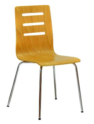 Officepro Jídelní židle TINA buk/chrom