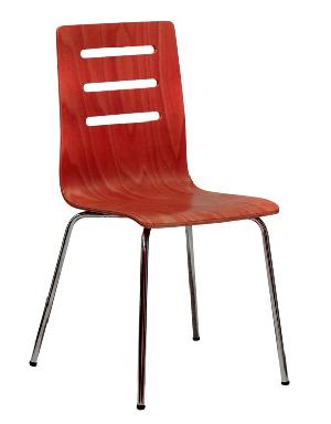 Officepro Jídelní židle TINA třešeň/chrom