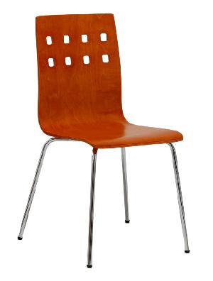 Officepro Jídelní židle NELA třešeň/chrom