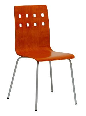 Officepro Jídelní židle NELA třešeň/hliník