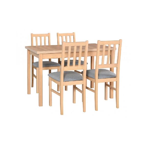 Strakoš set 1+4 MA X a B IV – jídelní set masivní dřevo, 4 židle
