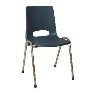 Plastová jídelní židle Pavlina Chrom, antracit