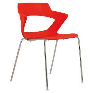 Plastová jídelní židle Aoki, červená