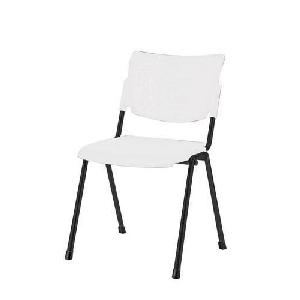 Plastová jídelní židle MIA Black, bílá