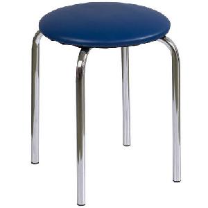 Kožený jídelní sedák Chico, modrá