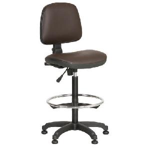 Zvýšená pracovní židle Monako plus s kluzáky, hnědá