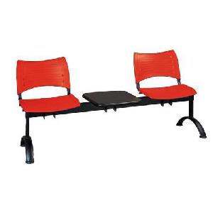 Lavice Visio, dvoumístná se stolkem, červená