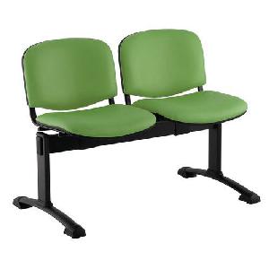 Koženková lavice Ida, dvumístná, zelená