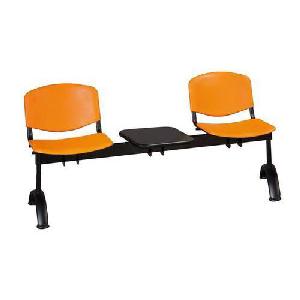 Lavice ISO Plast, dvoumístná se stolkem, oranžová