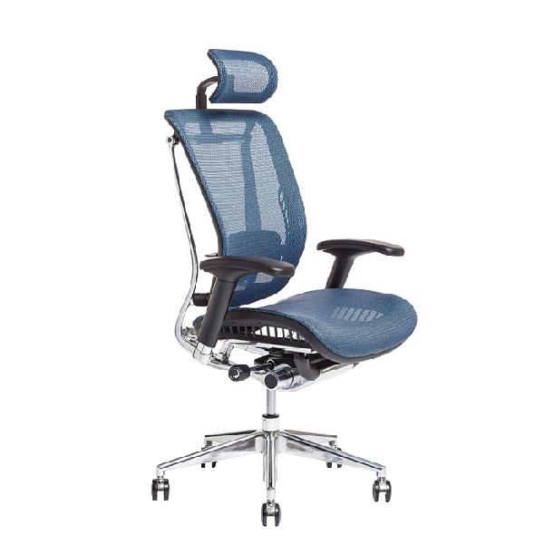 Kancelářské křeslo Officepro Lacerta modré – synchronní mechanika