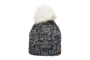 TP Dětská čepice s bambulí - tmavě šedá