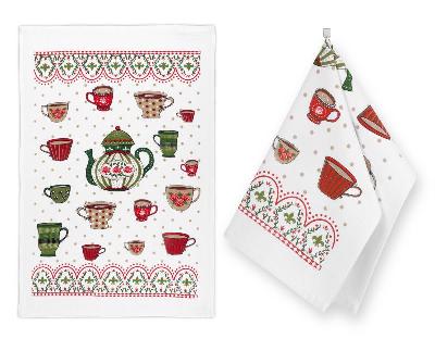 Kuchyňské utěrky - sada 2 kusů - Čajová konvička