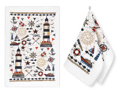 Kuchyňské utěrky - sada 2 kusů - Moře