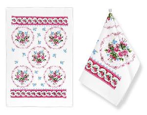 Kuchyňské utěrky - sada 2 kusů - Květiny